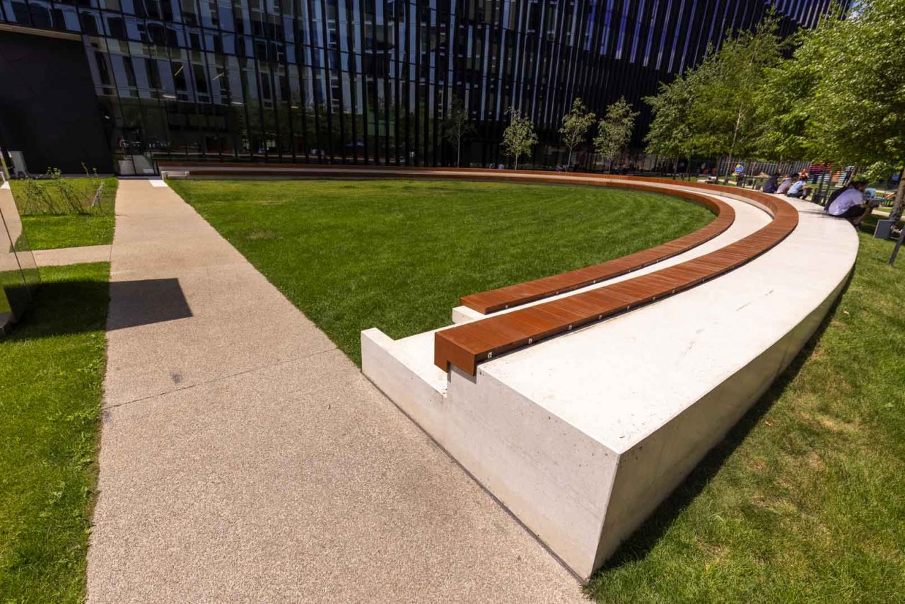 terrazzo rows of seats